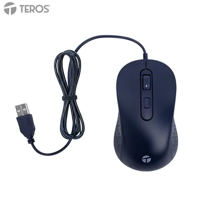 Mouse alámbrico TEROS TE-1243S, 2000 DPI, USB